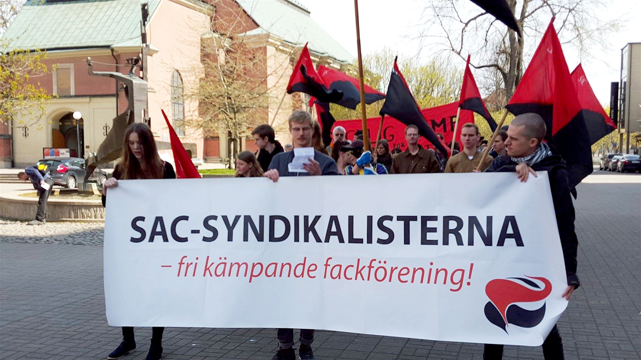 I Norrköping demonstrerade bland annat Norrköpings LS av SAC Syndikalisterna.