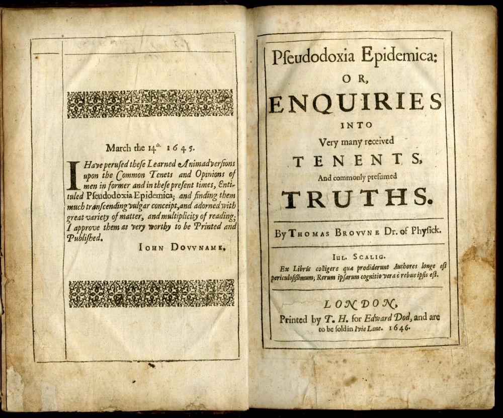 Den engelske upplysningstänkaren Sir Thomas Browne 1646 fann sig i Pseudodoxia Epidemica tvungen att betona att simning var en konst snarare än en medfödd färdighet.