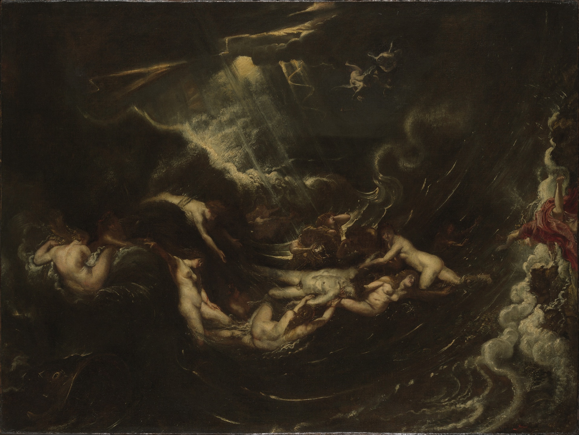 Myten om Leander och Hero – här skildrad av konstnären Peter Paul Rubens (1577–1640)  – tillhör simningens första europeiska berättelser.