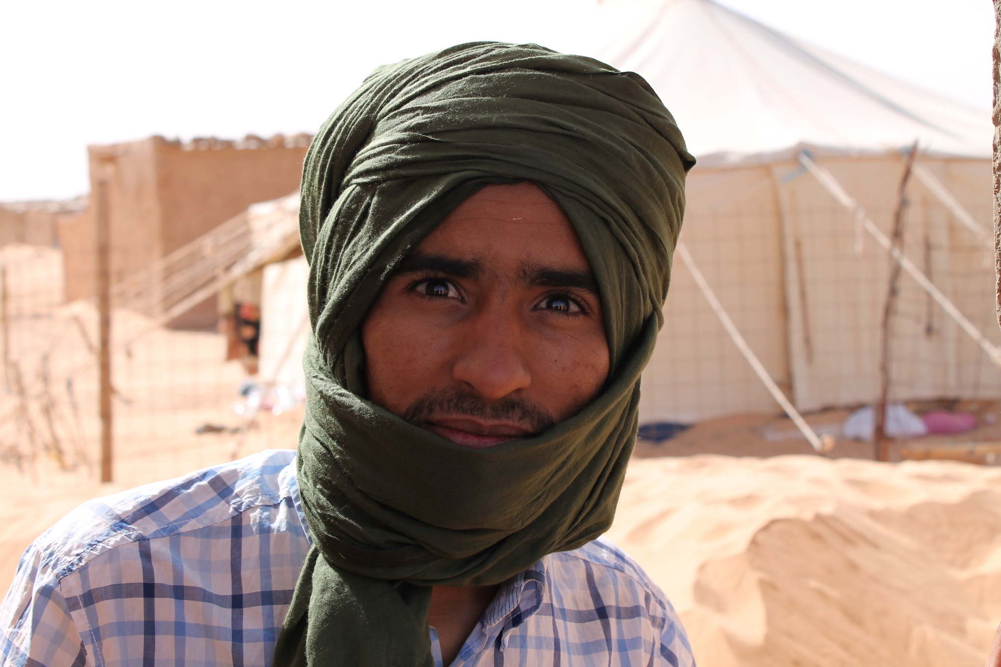 Salamo Hamad är guide på krigs­museet Museo da la Resistencia.