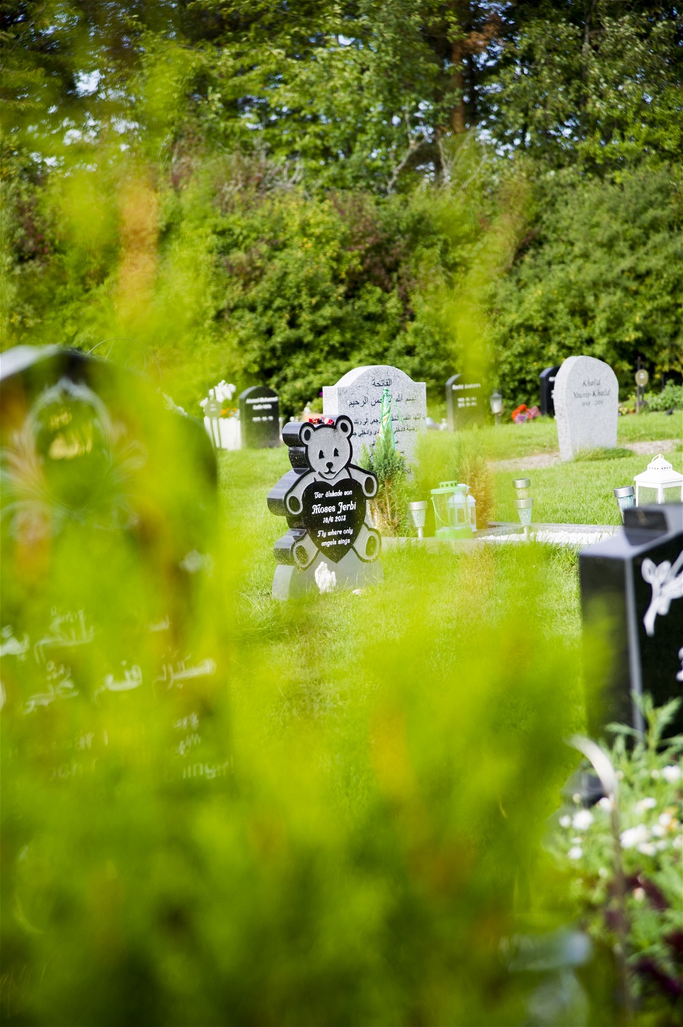 Den muslimska delen på kyrkogården.