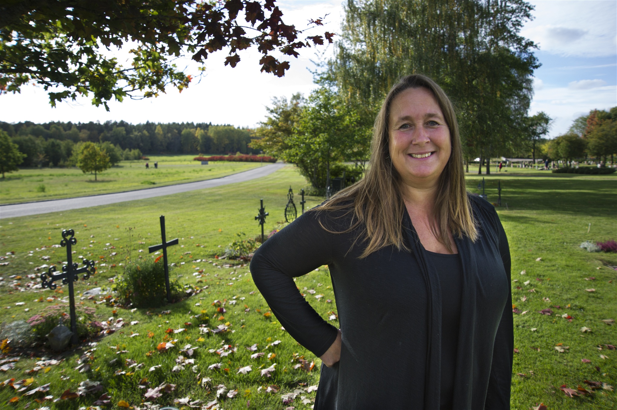 Lisa Gustavsson Flygt är gruppchef på Berthåga kyrkogård.