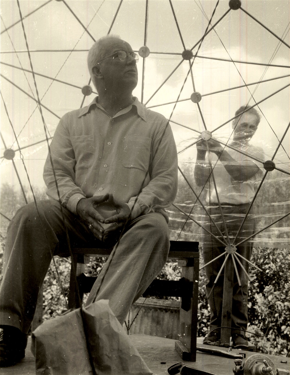 Buckminster Fuller på Black Mountain College 1949.