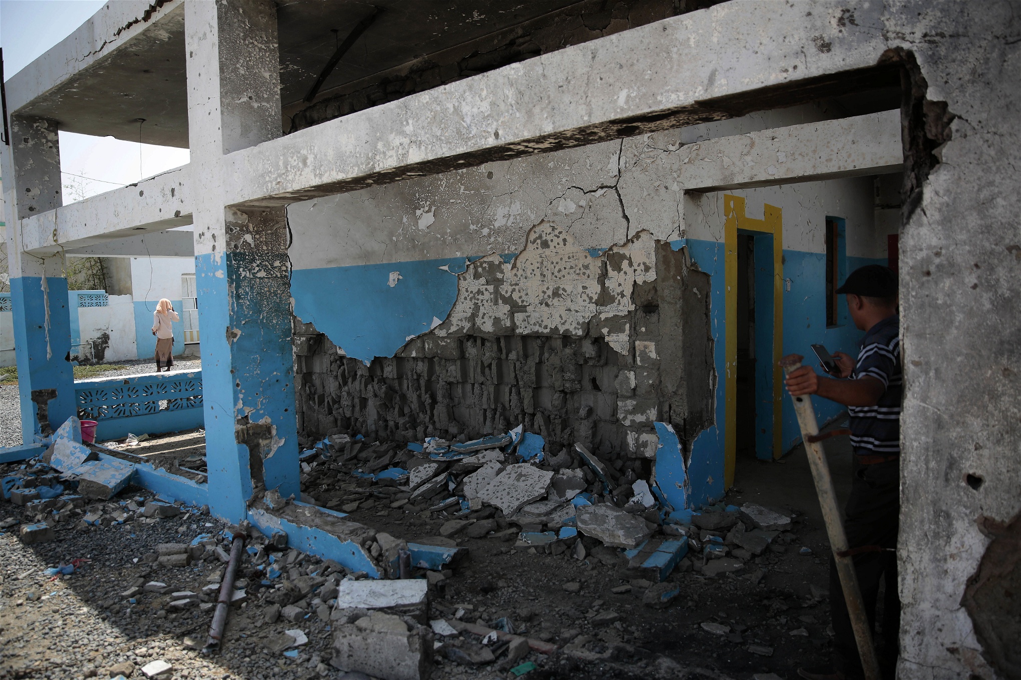 Ett sjukhus i Abs som den saudiledda koalitionen bombade i oktober förra året. 