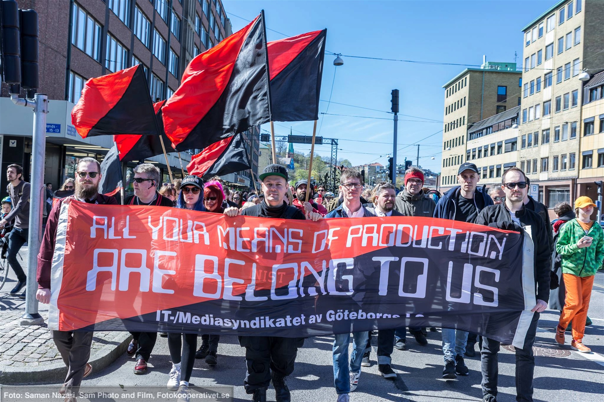 Även det syndikalistiska demonstrationståget genom Göteborg var i år större än Socialdemokraternas.