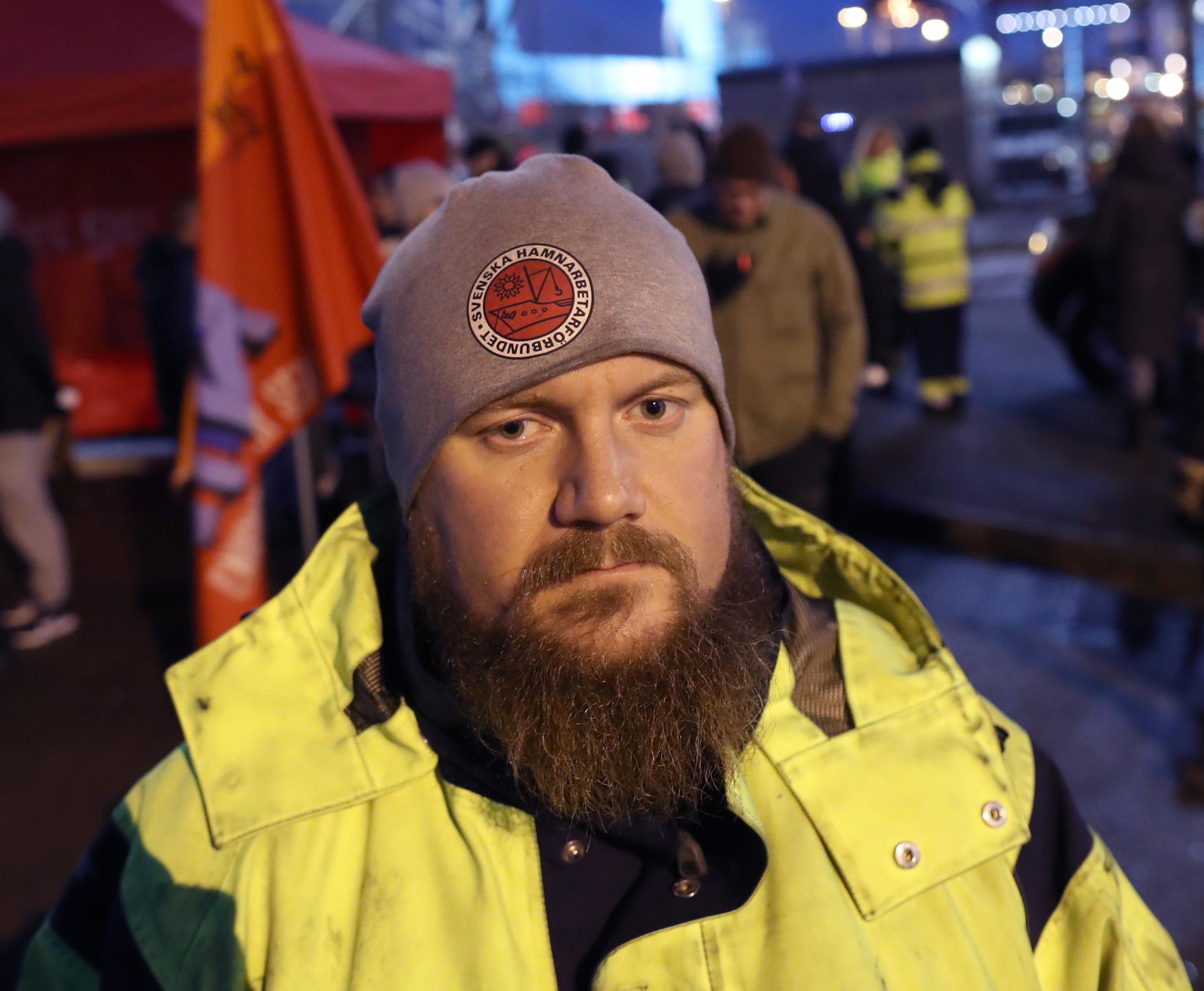 APM Terminals ville att vi skulle åta oss fredsplikt utan att teckna kollektivavtal, säger Erik Helgeson, styrelseledamot i Hamnarbetarförbundet.