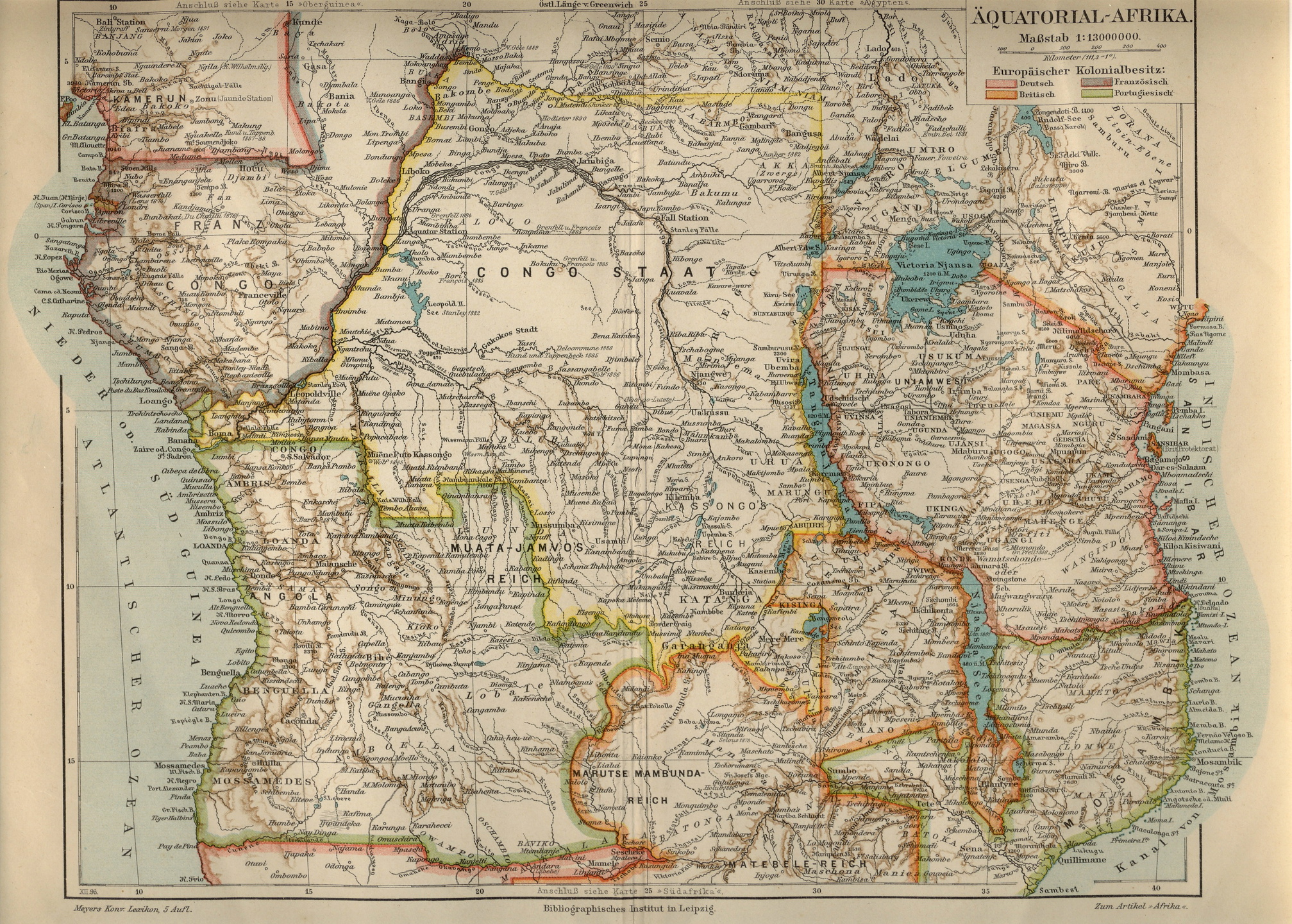 Tysk karta över Centralafrika från år 1900, med Kongofristaten i mitten. I motsättning till Hochschilds och Reybroucks beskrivning av svenska missionärer var Svenska Missionsförbundet i stort positivt till koloniseringen och hoppades att den skulle ersätta det förkoloniala politiska styret, och därmed begränsa hövdingarnas och medicinmännens makt.
