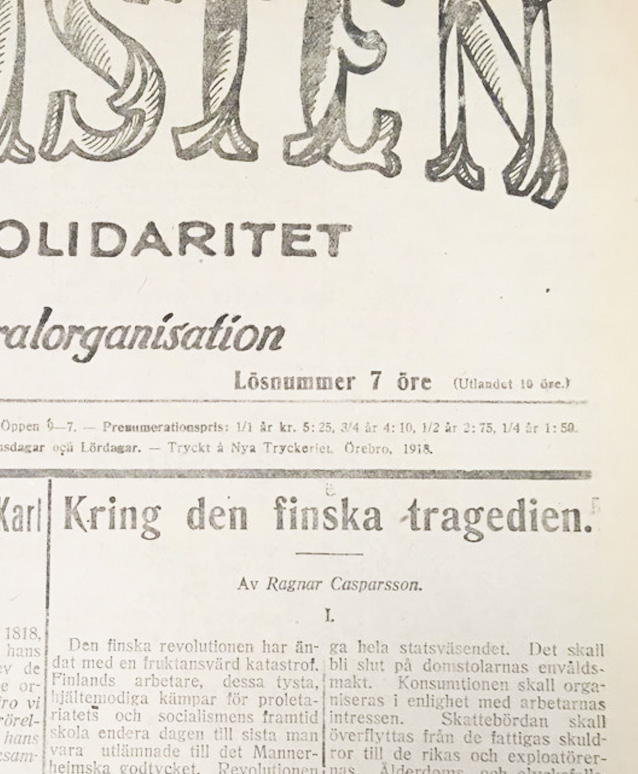 Syndikalisten den 11 maj 1918.