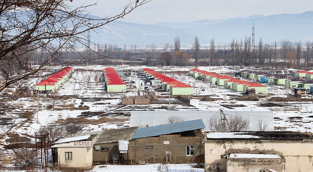 Flyktinglägret Tserovani, utanför Georgiens huvudstad Tbilisi.