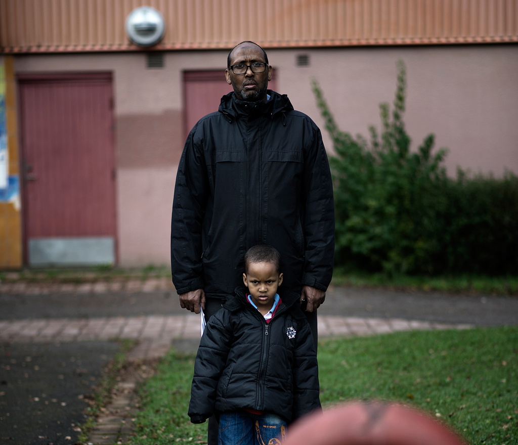 Abdullahi Roble på Somaliska studiefrämjandet, med  Abdir Risak.