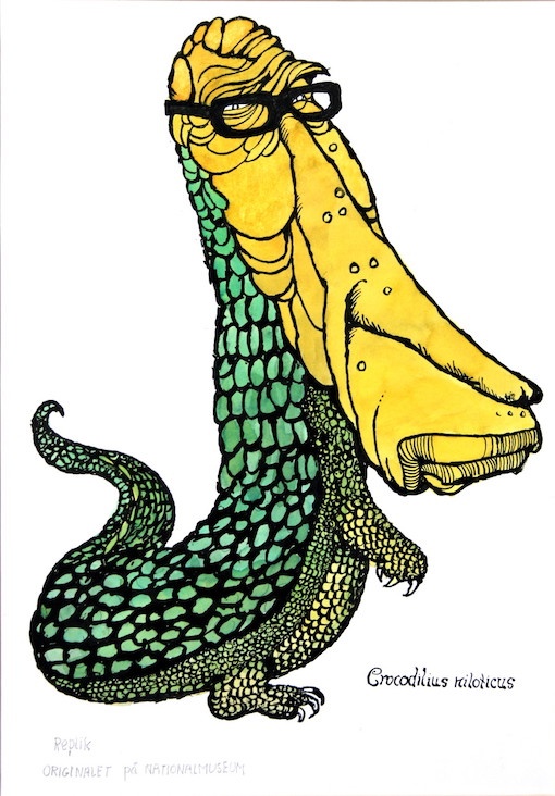 Titel: Crocodilus niloticus, Gösta Bohman År: 1977.
