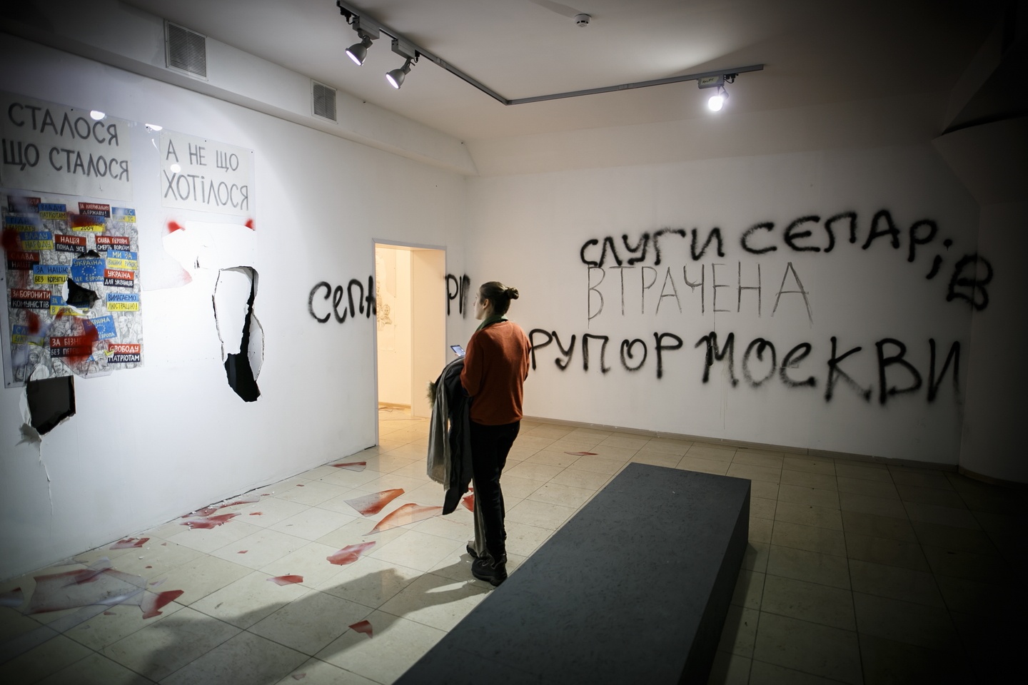 I februari 2017 attackerades och förstördes den Ukrainske konstnären och aktivisten Davyd Chychkans utställning 