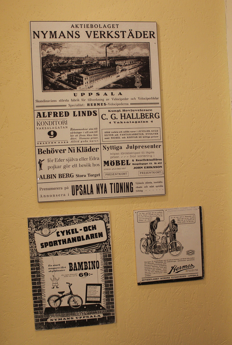 Arbetslivsmuseet ligger i Nymans cykelverkstäders gamla lokaler. Nymans sägs ha tillverkat en cykel i minuten vid 1950-talets början.