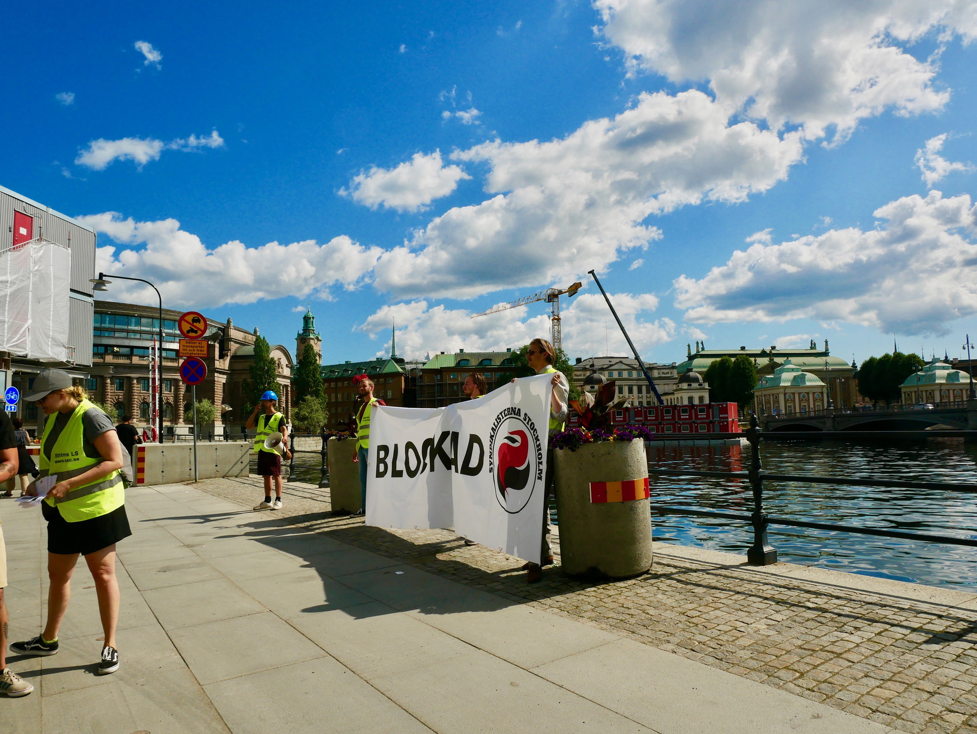 I onsdags genomförde SAC Syndikalisterna en blockad utanför Rosenbad i Stockholm.