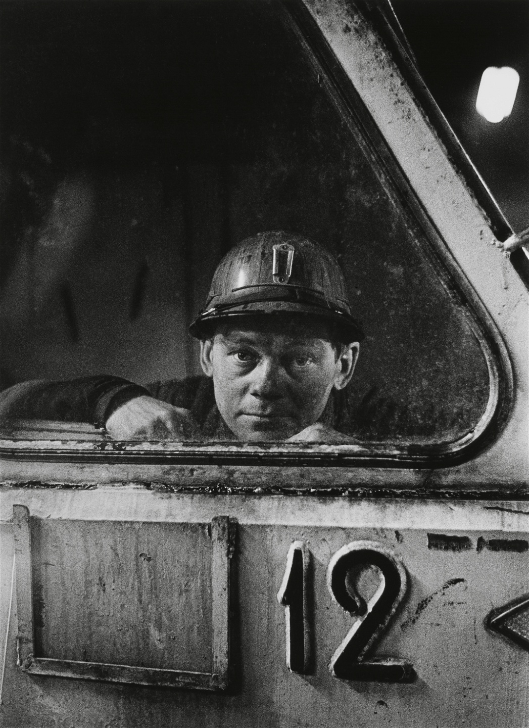Chaufför på malmtåget nere i gruvan