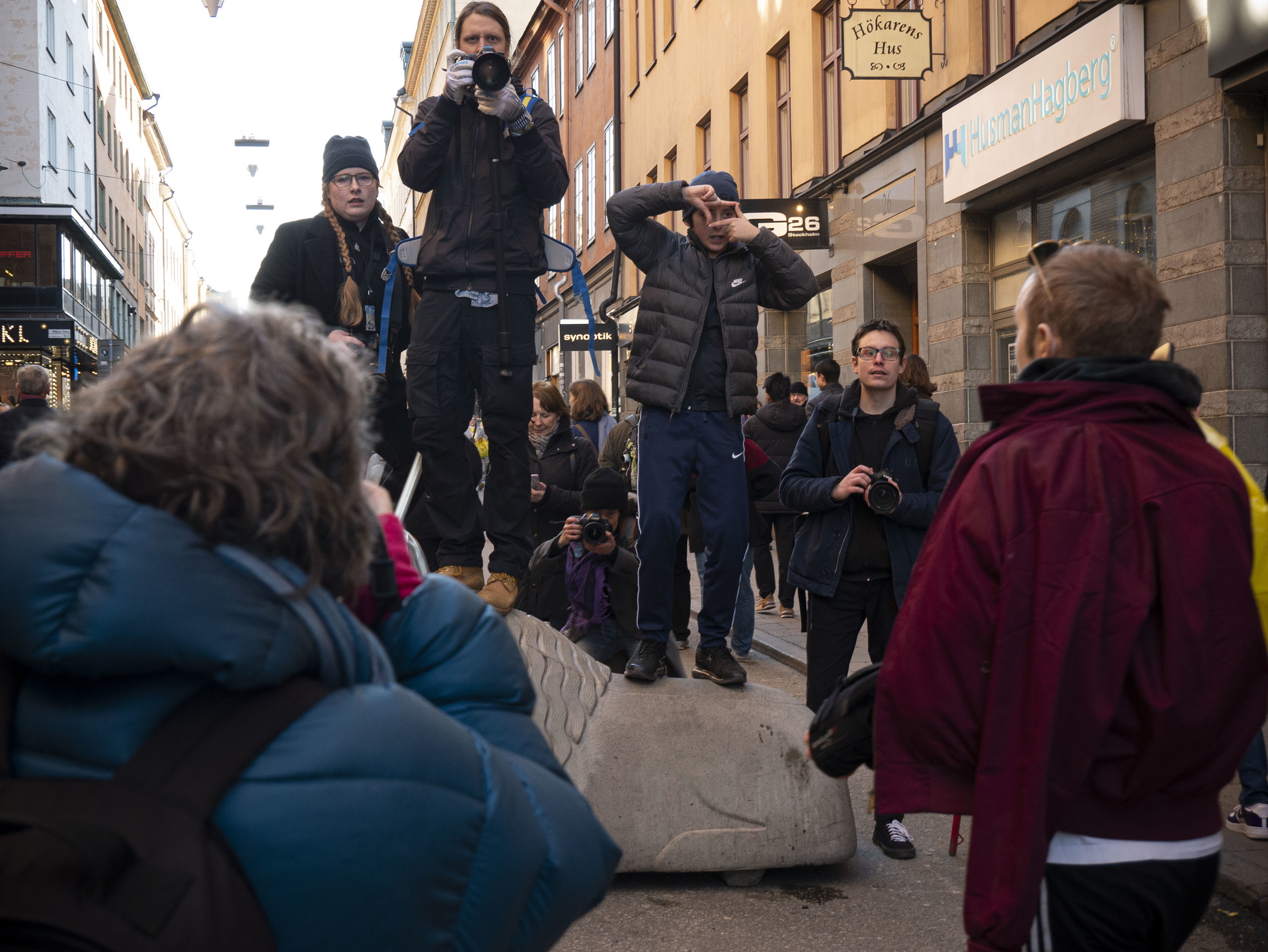 Det var ett stort medieuppbåd när Greta Thunberg var i tillbaka i Stockholm för demonstration för klimatet.