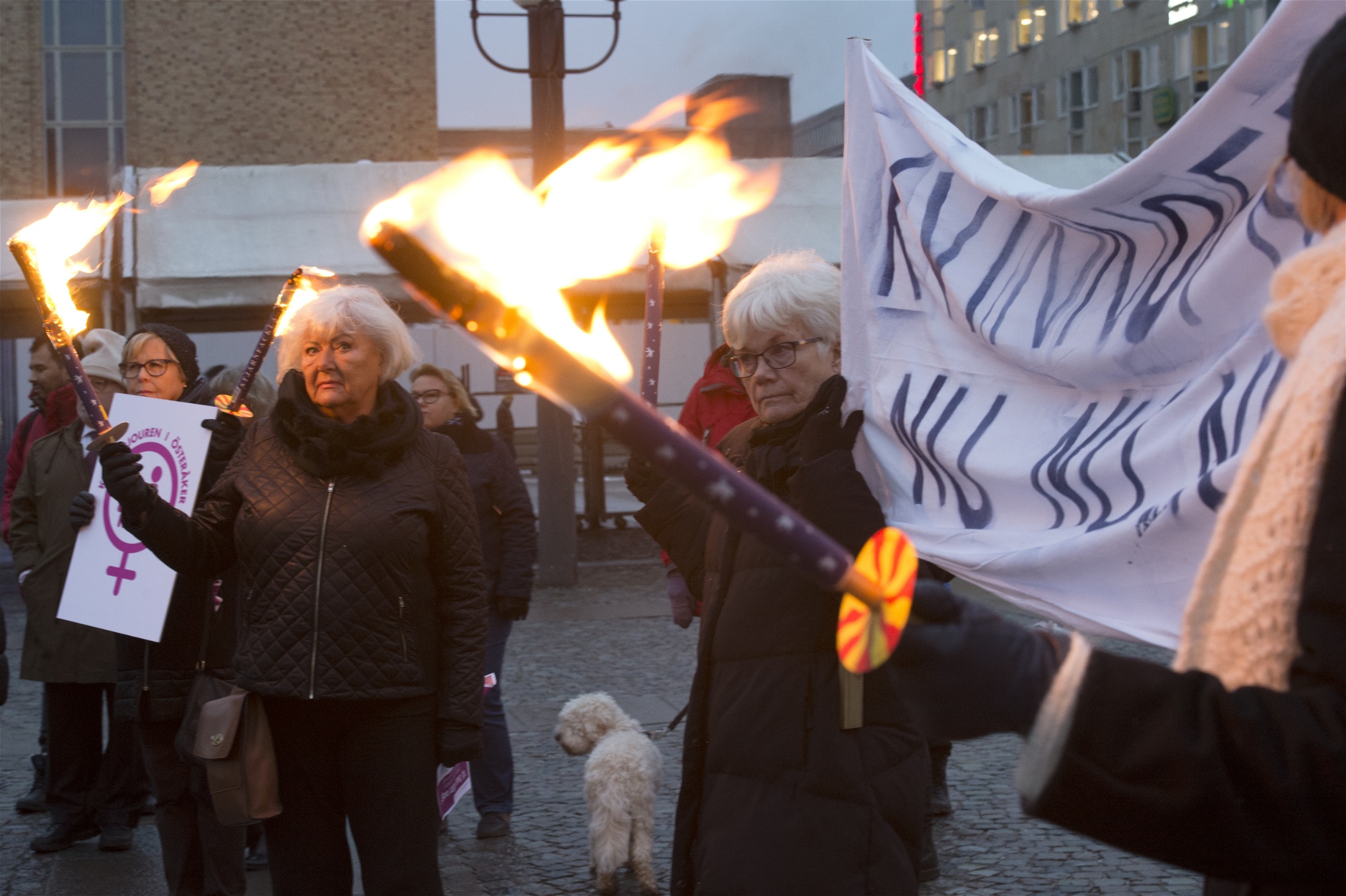 Riksorganisationen för kvinnojourer och tjejjourer i Sverige (Roks) höll ljusmanifestationer i januari 2018 mot våldtäkter och mäns sexuella våld på ett flertal orter, i Stockholm på Medborgarplatsen. 