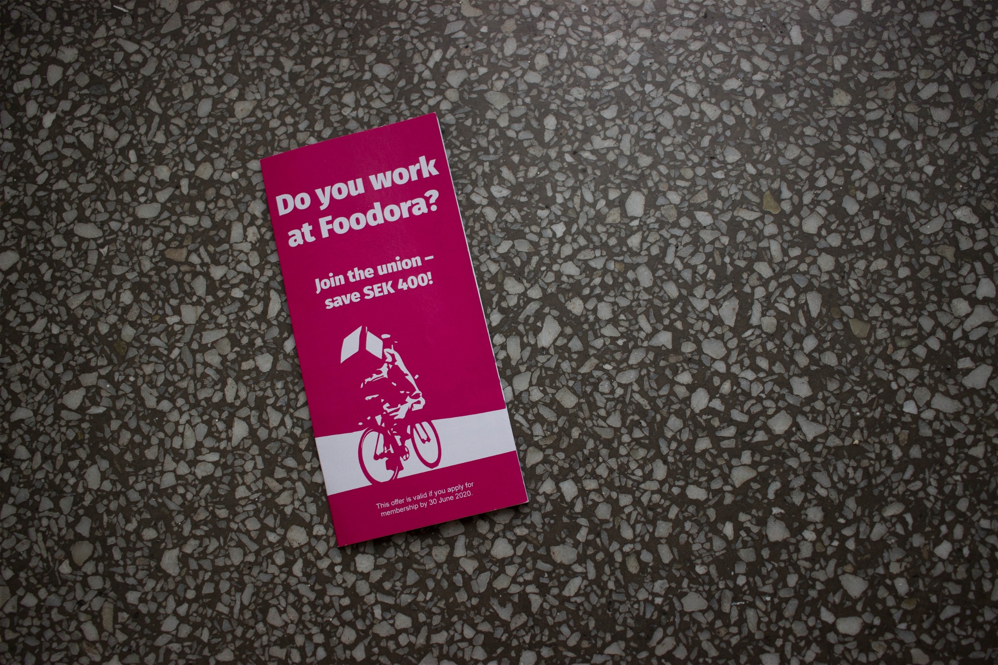 Foto: Katja PaloTransportarbetareförbundet har inlett en kampanj för att få Foodoras bud att gå med i facket. 