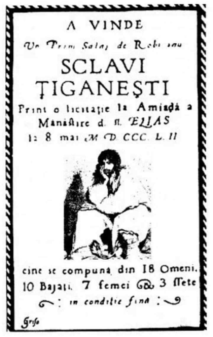 Annonsen över slavauktionen som nämns i texten