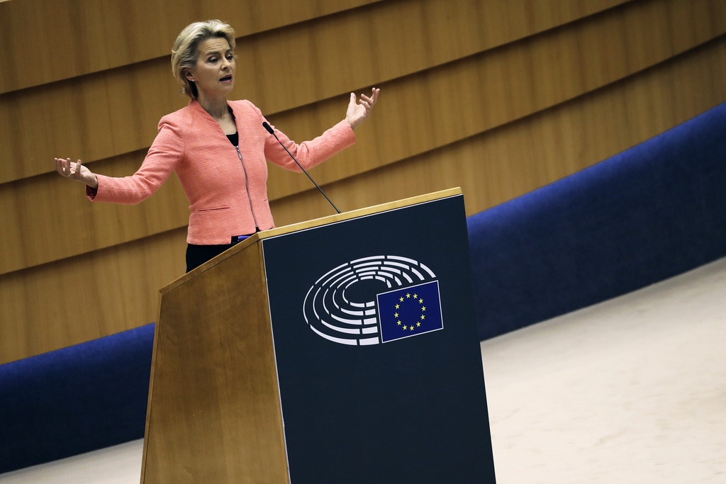EU-kommissionens ordförande Ursulavon der Leyen meddelade i talarstolen där hon förklarade att den så kallade Dublinförordningen kommer att skrotas.