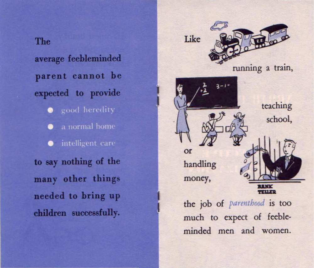 En pamflett publicerad av Human betterment league 1950.