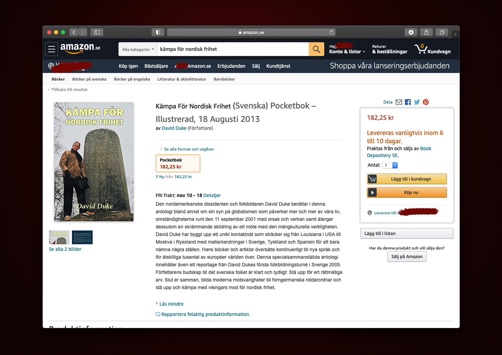 Foto: Skärmdump Amazon Montage: Arbetaren