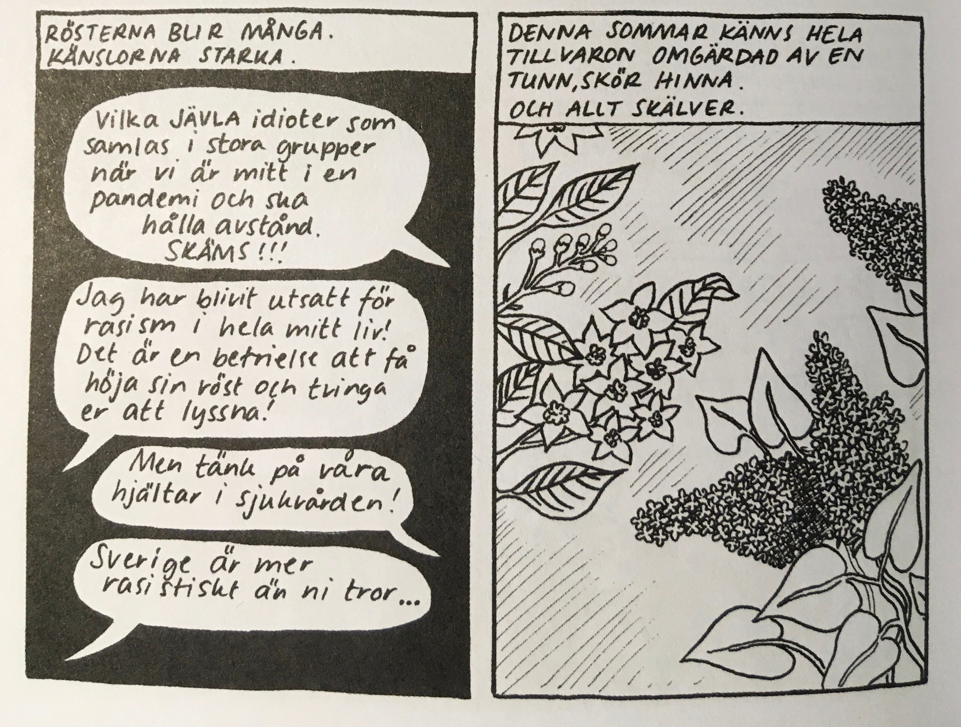 Ur Karantändagboken. Illustration: Elin Lucassi.