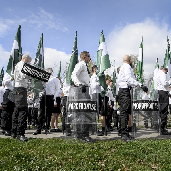 Nordiska Motståndsrörelsen, NMR, demonstrerar