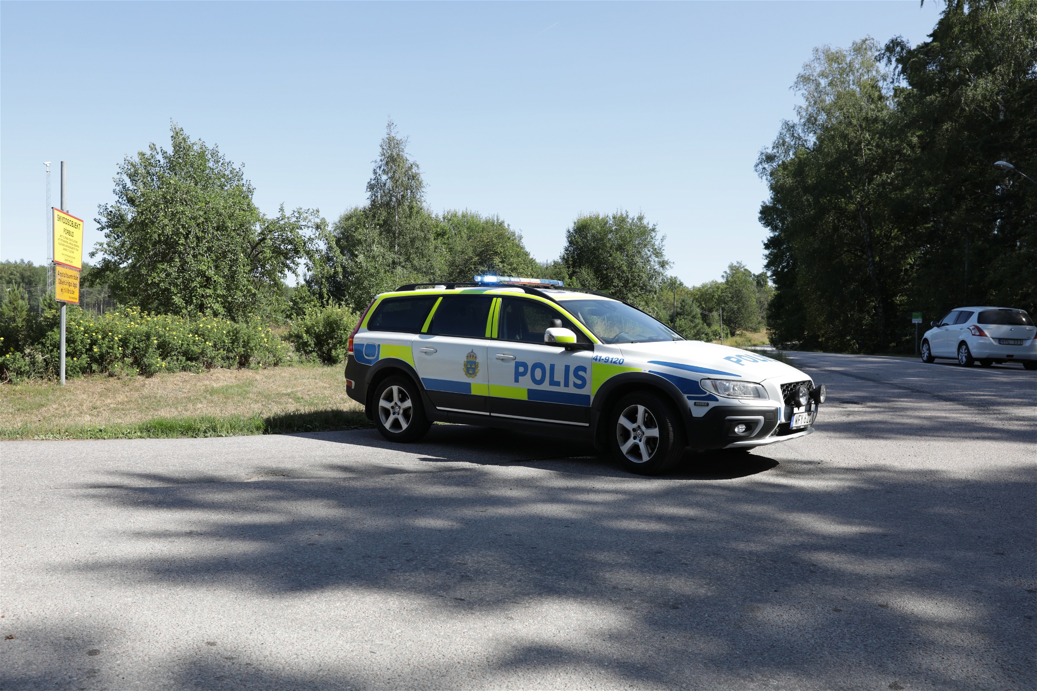 Polisinsats vid Hällbyanstalten i Eskilstuna