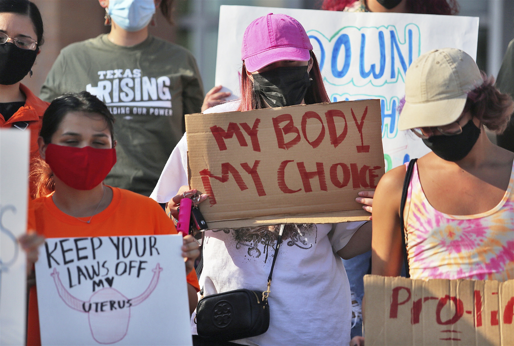Demonstranter för rätten till abort i Texas, USA