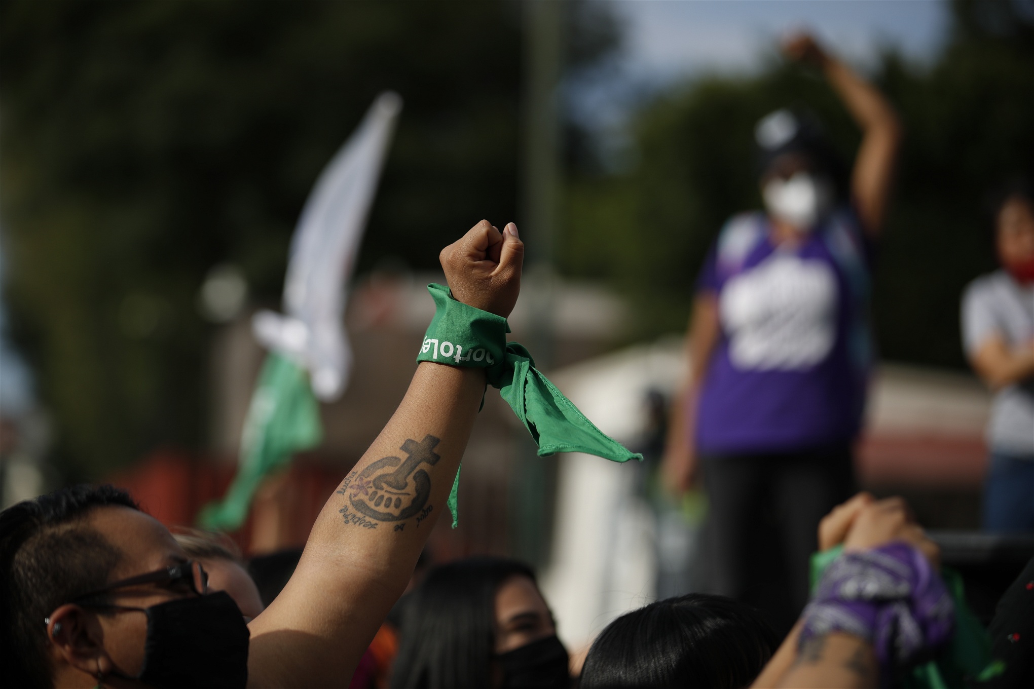 Demonstranter för rätten till abort i Mexiko
