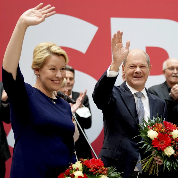 Tyska socialdemokraterna, SPD, vinner valet