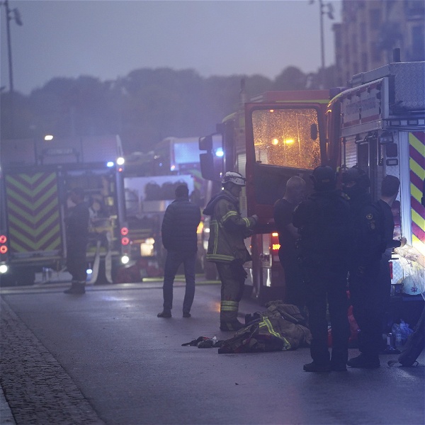 Räddningstjänsten efter explosion i Göteborg