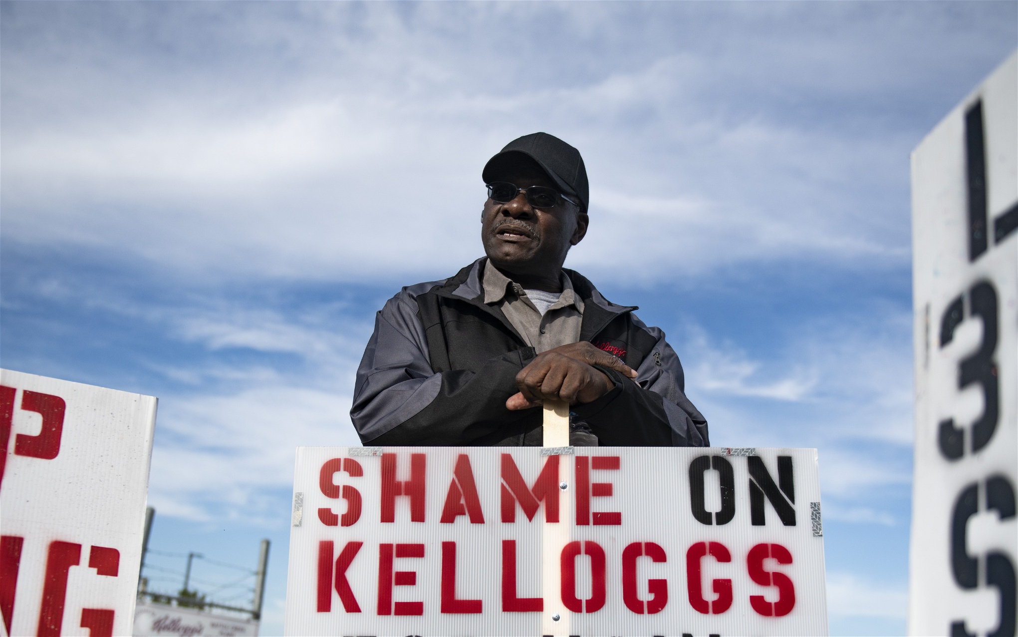  1 400 arbetare på livsmedelstillverkaren Kelloggs har strejkat sedan den 5 oktober. Foto: Nicole Hester/ TT