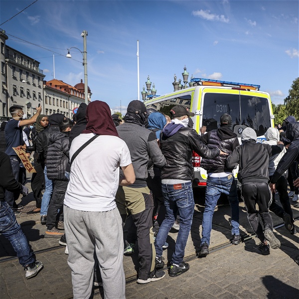 Bråk med polis i Göteborg