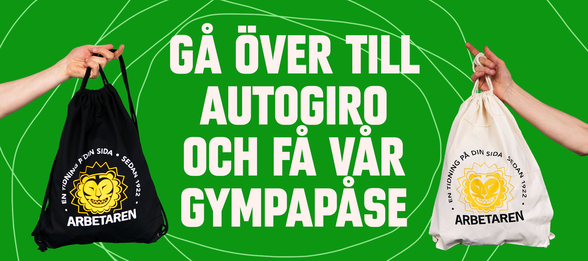 gå över till autogiro och få vår gympapåse