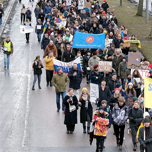Demonstration mot Rysslands invasion av Ukraina 24/2 2022