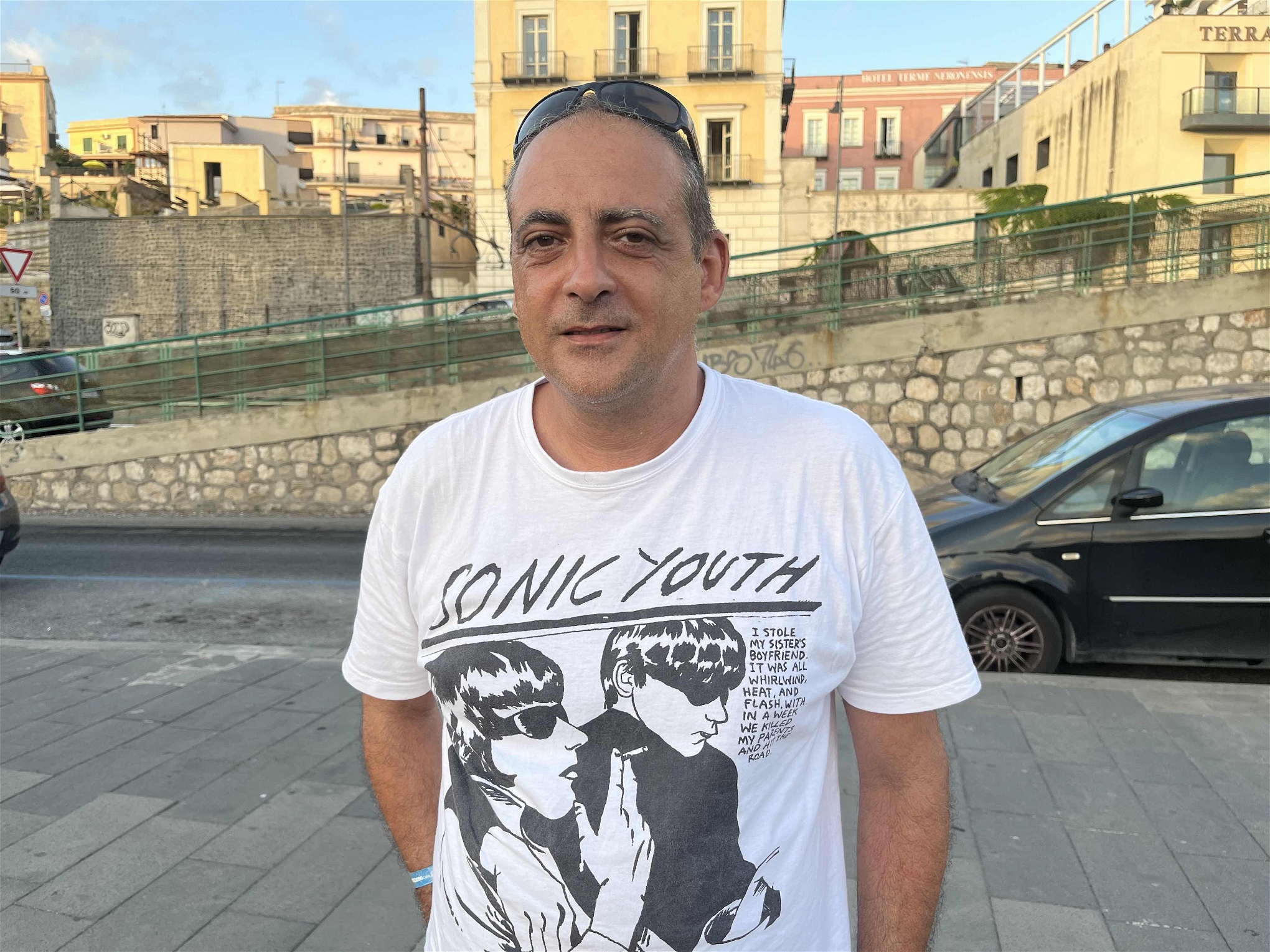 Giuseppe d’Alesio, facklig representant för SI Cobas i Neapel Foto: Julia Lindblom