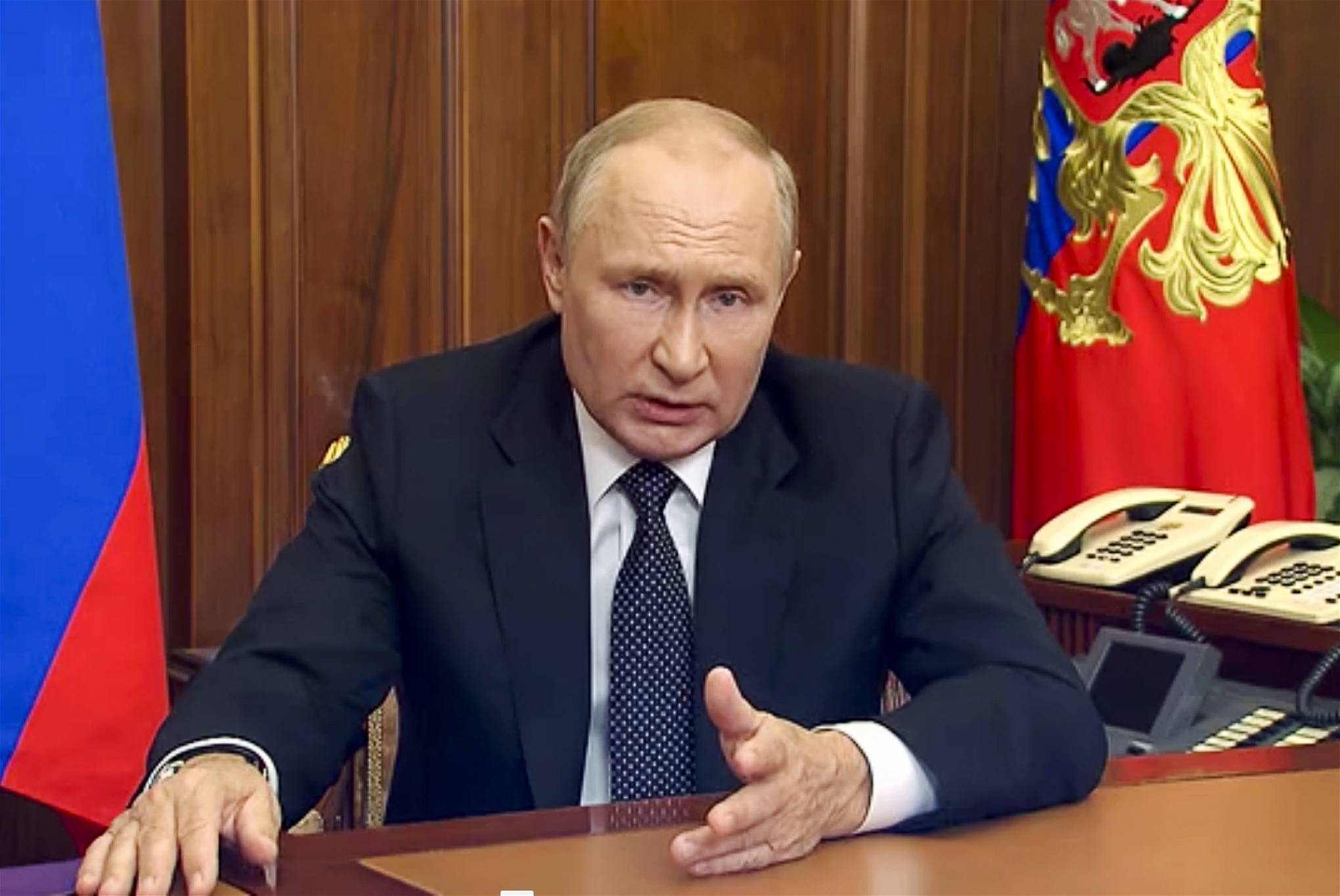Vladimir Putin håller tal