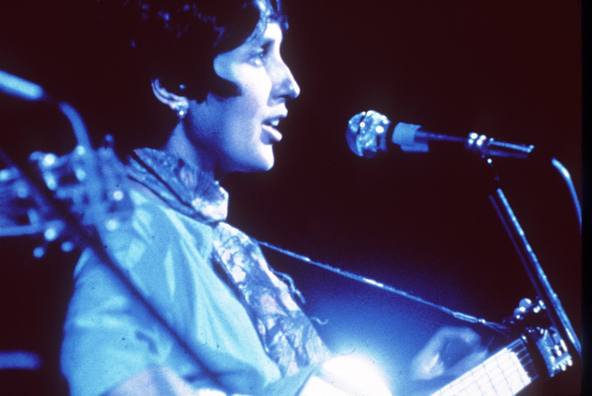 Joan Baez uppträdde med sången om Joe Hill inför 300 000 personer på den världsberömda Woodstock-festivalen 1969. Foto: AP