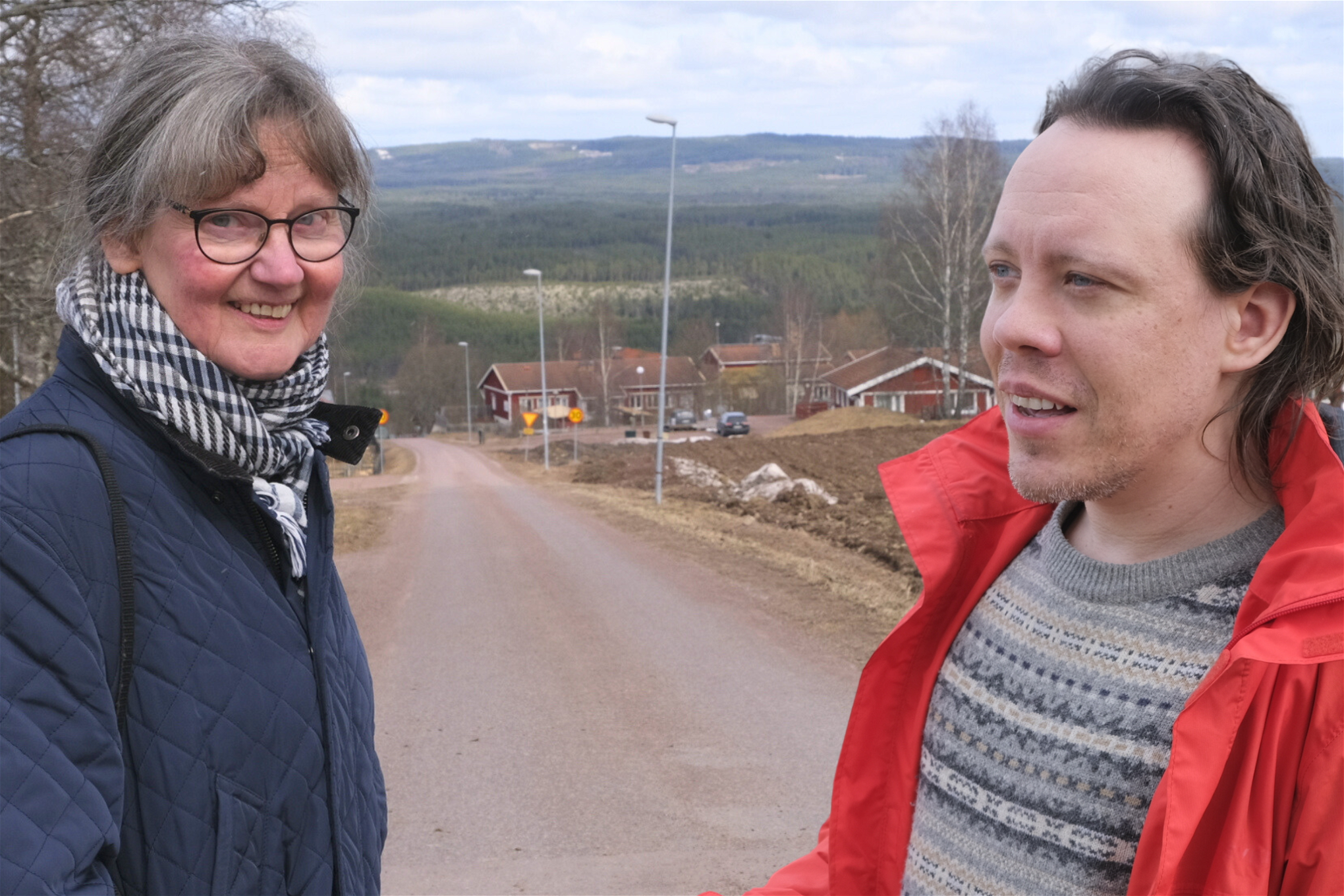 Monika Fredriksson och Oskar Lehtinen från fackföreningen Älvdalsbygdens LS i Dalarna.