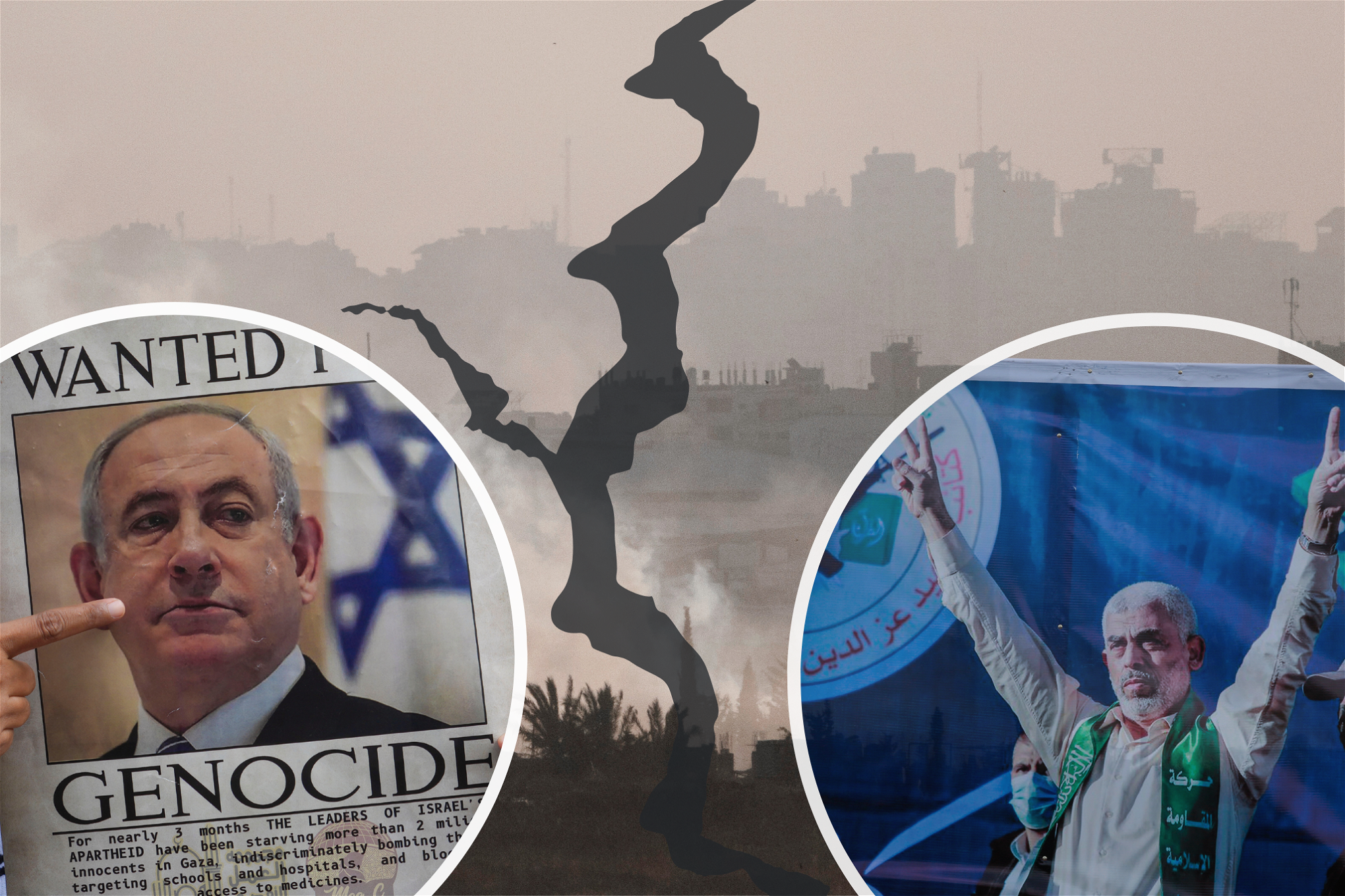 Förutom Netanyahu kräver ICC att den israeliska försvarsministern samt tre av Hamas ledare grips