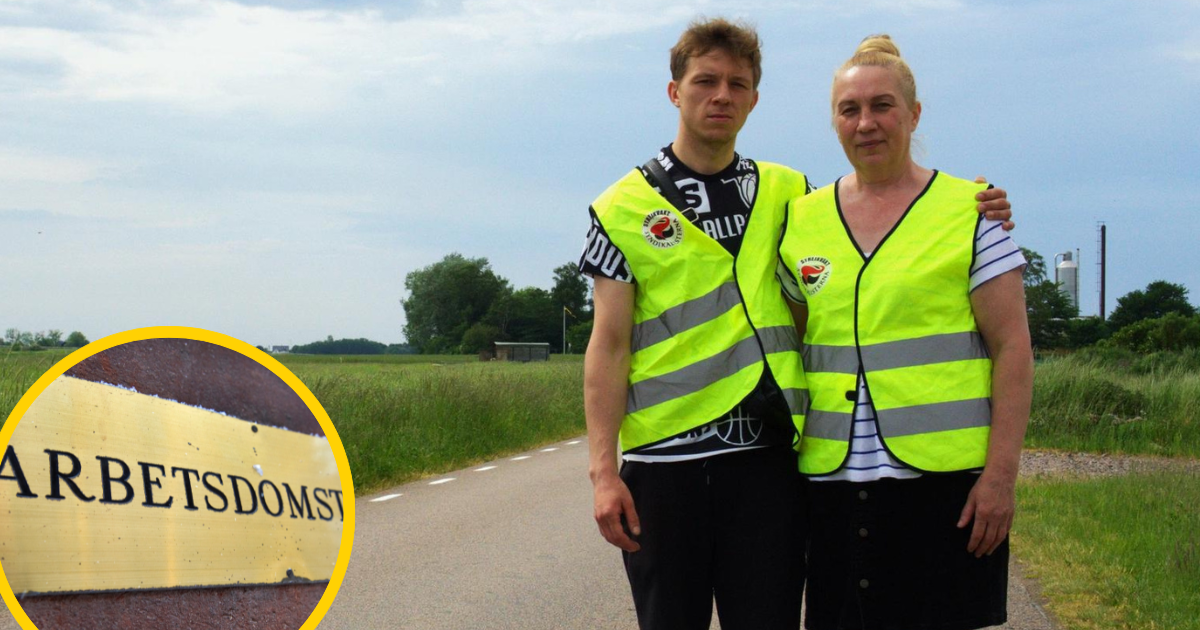 Maksym Tjalych och Valentyna Mura som deltog i den fackliga blockaden mot handelsträdgården där de jobbade.