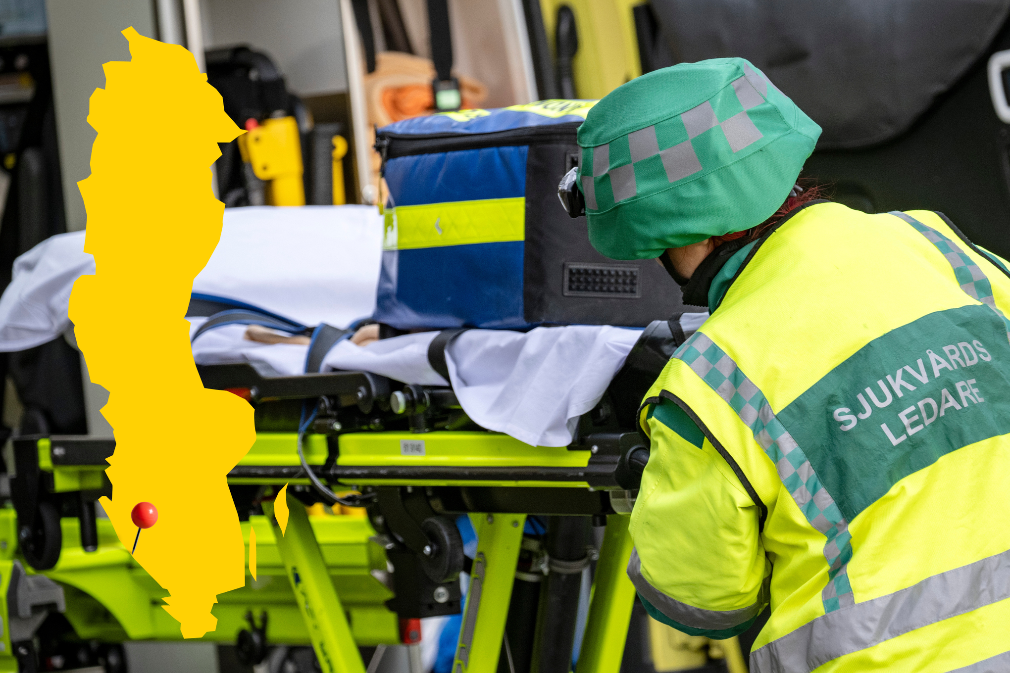 Mannen fördes med ambulans till sjukhus men hans liv gick inte att rädda