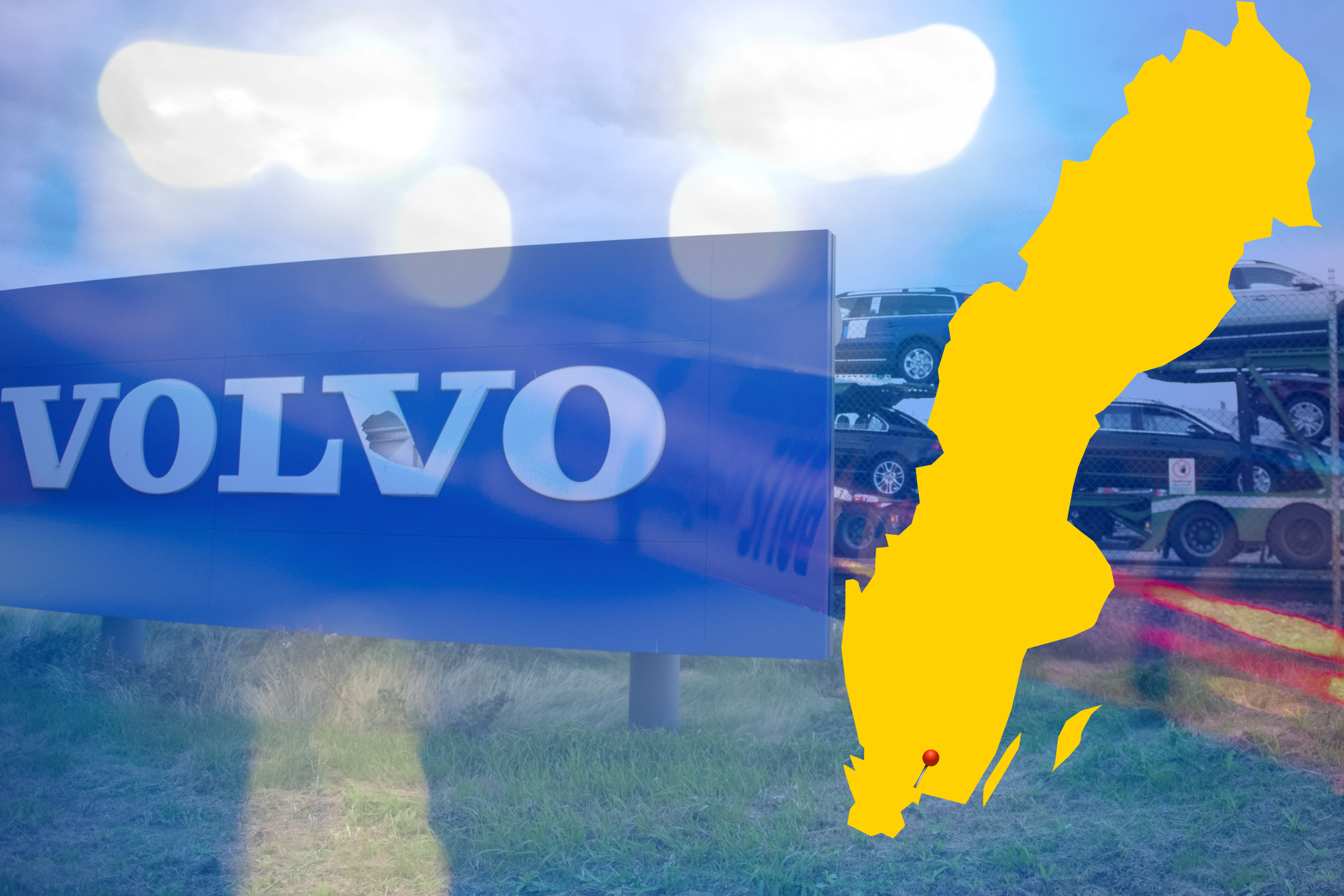 ung man skadad efter arbetsplatsolycka på Volvo i Olofström