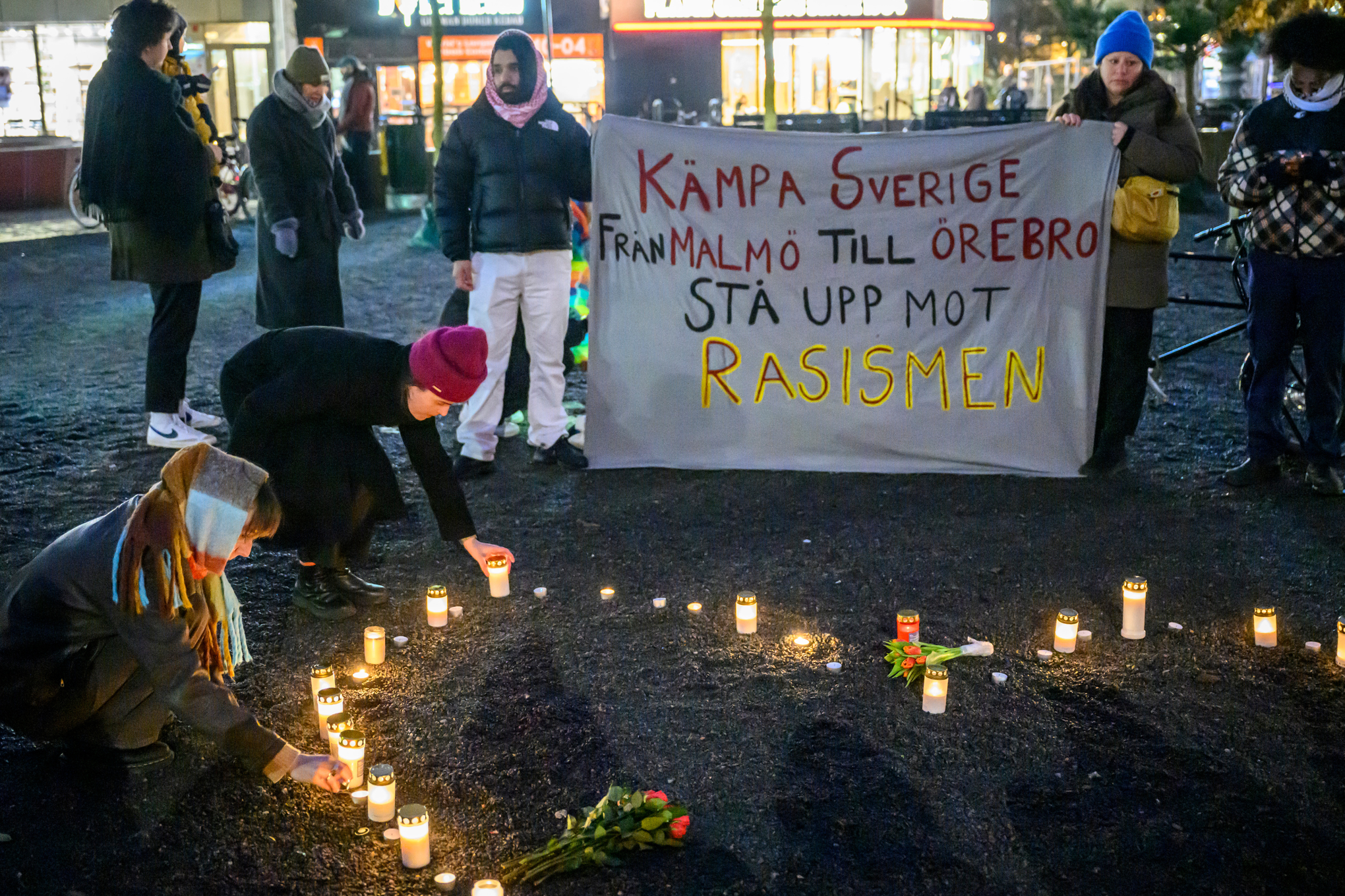 Manifestation med tända ljus