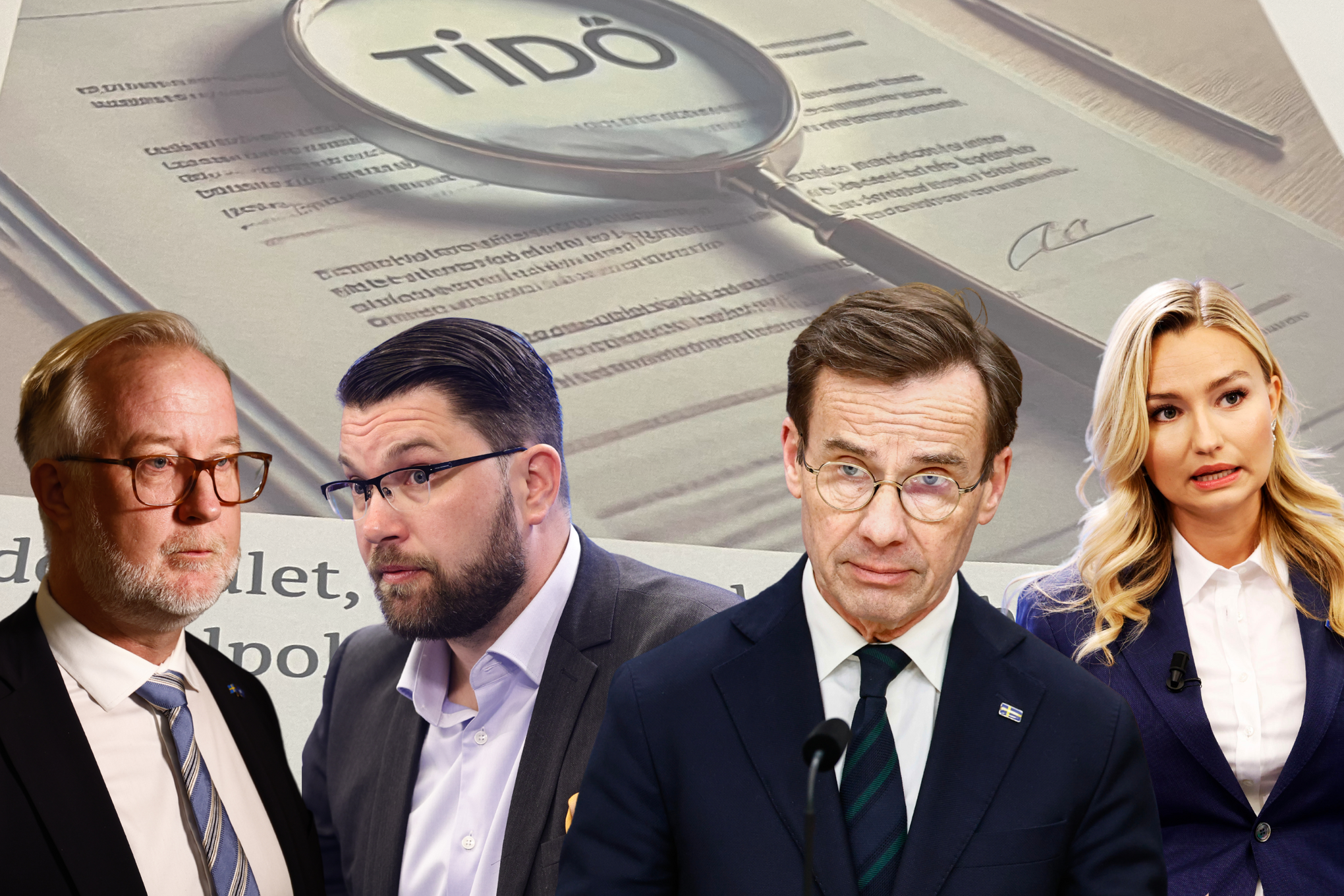 Partiledarna Johan Pehrson, Jimmie Åkesson, Ulf Kristersson och Ebba Busch sågas för Tidöregeringens kriminalpolitik