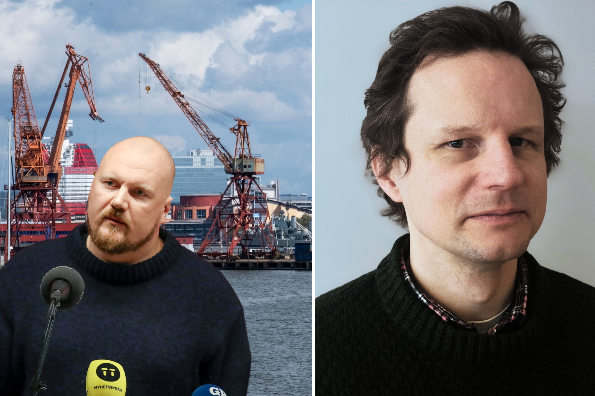 Erik Helgeson och på Hamnarbetarförbundet och arbetsrättsligt ombud John Nordmark