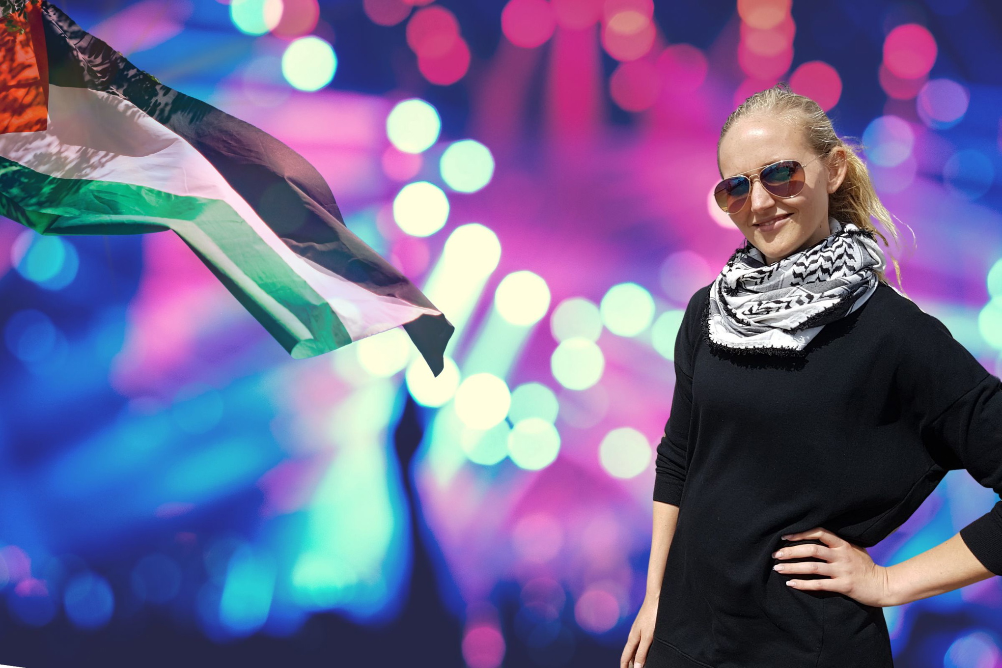 Ellen Hansson Khorsand är en av intitiativtagarna till FalastinVision Song Contest till stöd för Gaza.