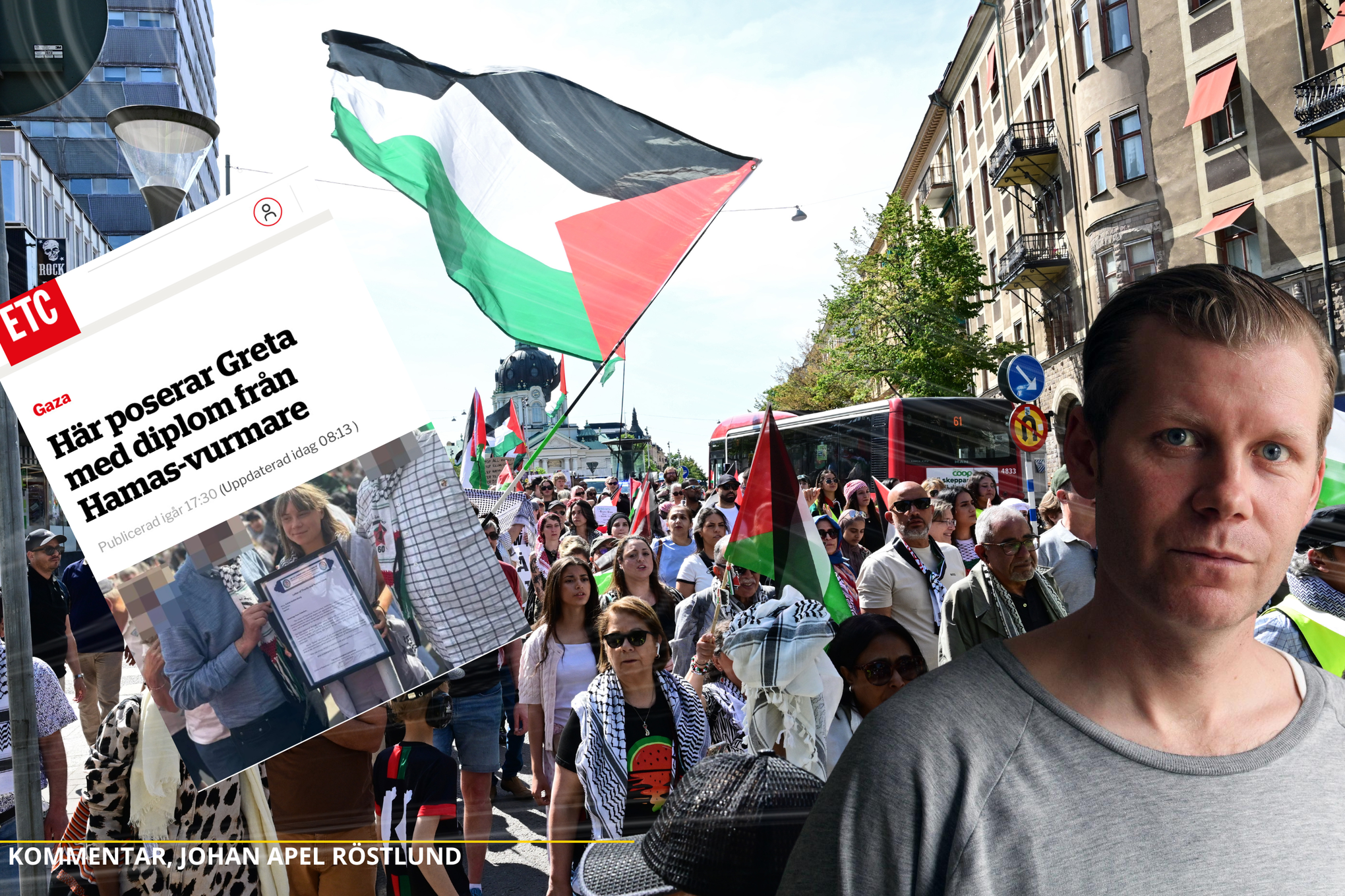 Dagens ETC smutskastar Greta Thunberg om Gaza